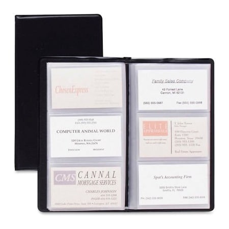 Cardinal Brands Cardinal Sealed Vinyl 72 Card File, Black 751610